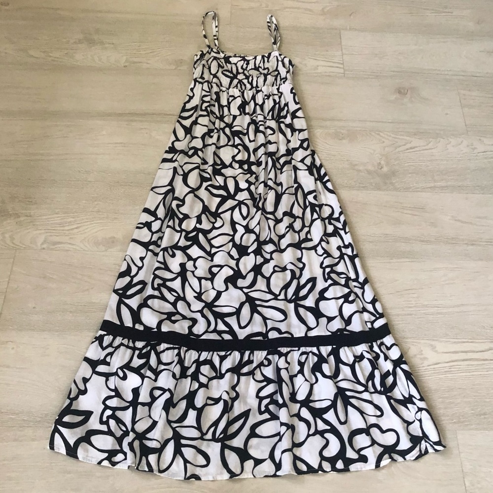 INC International Concepts Maxi Smocked Ruffle Dress - Picture 13 of 16